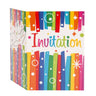 Unique - Carte d'Invitation (8)- Arc En Ciel - Party Shop