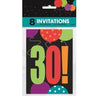 Unique - Carte d'Invitations 30Ans (8) - Party Shop
