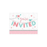 Creative Converting - Carte d'Invitation (8) - Oisillons Roses - Party Shop