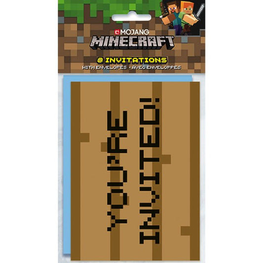 Unique - Carte d'Invitation (8) - Pixel Minecraft - Party Shop