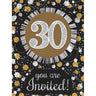Amscan - Invitations Deluxe (8) - Célébration 30 - Party Shop