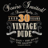 Creative Converting - Carte d'Invitations Vintage Dude 30 ans (8) - Party Shop