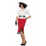 RUBIES - Jupe Crayon 1940'S Rouge - Party Shop