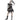 Kids Scare Squad cheerleader costume with varsity jacket and pleated skirt – skeleton themed Halloween outfit perfect for costume parties- FunWorld - Party shop