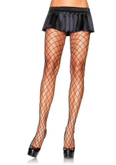 Mesh Stockings With Back Seam