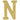 Amscan - Lettre Scintillante 9Po Or -  N - Party Shop