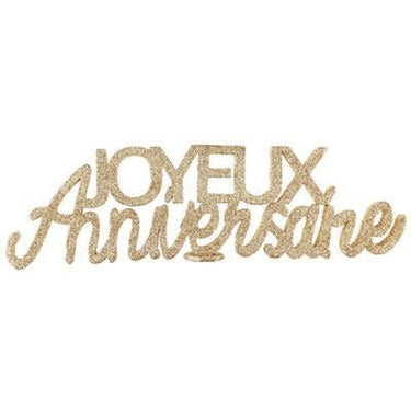 Santex - Lettres Pour Table Joyeux Anniversaire Or - Party Shop