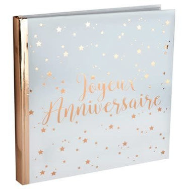 Santex - Livre D'Or  Blanc et Rose Gold - Joyeux Anniversaire Deluxe - Party Shop