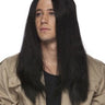 WESTBAY - Long black wig with center part – premium Halloween and cosplay wig for witch, vampire or gothic costumes - Party Shop