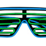studio Halloween - Lunettes À Obturateur Lime Et Aqua - Party Shop