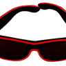 studio Halloween - Lunettes Lumineuse Rae Band Rouge - Party Shop