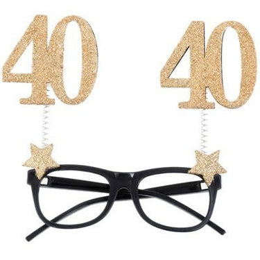 Santex - Lunettes Pailletées Or - 40 Ans - Party Shop