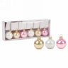 ATTITUDE IMPORTS - Marque Place (6) - Mini Boule De Noël (Rose Et Jaune) - Party Shop
