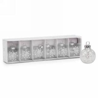 ATTITUDE IMPORTS - Marque Place (6) - Mini Boule De Noël (Flocon) - Party Shop