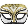 RUBIES - Masque  - Oriental Blanc,Or Et Noir - Party Shop