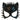 Masque adulte de chat noir à pointes