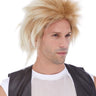 WESTBAY - Mixed blonde rocker wig with dark streaks – premium unisex 80s glam rock costume wig for Halloween or cosplay - Party Shop