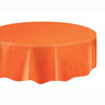 Unique - Nappe De Plastique Ronde 84" -  Orange - Party Shop