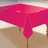 RUBIES - Nappe En Plastique 54 X 108 - Rose Foncé Métallique - Party Shop