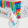 Unique - Nappe En Plastique 54X84 - Happy Birthday Arc-En-Ciel - Party Shop