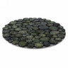 ATTITUDE IMPORTS - Napperon Rond 12Po - Feutrine Et Bois Vert - Party Shop