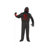 Adult NBC Hazmat Suit costume with hooded yellow jumpsuit and mask. Ideal for Halloween, apocalyptic theme, contamination or science lab cosplay. - Funworld - Party Shop