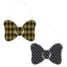 Unique - Noeuds Papillons Cartons Noir/Or (6Pc) - Party Shop