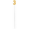 RUBIES - Numéro Sur Tige #3 - Or - Party Shop