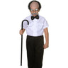 Underwraps - Old Man Accessory Kit with gray wig, white beard, round glasses and bow tie – Funny grandpa costume for Halloween, carnival, cosplay and theater - Party Shop