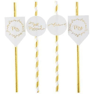 Santex - Paille Just Married Or (8) - Party Shop
