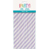 Unique - Pailles En Papier (40)  - Lignées Lilas - Party Shop