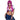 RUBIES - Perruque Adulte - Dessin Anime Magenta - Party Shop