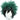 Karnival Costumes - Perruque Adulte - Hero D'Anime Dégradé Vert - Party Shop