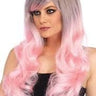 Leg Avenue - Perruque Adulte Longue Et Ondulée - Gris Et Rose - Party Shop