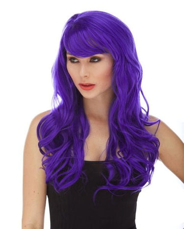 WESTBAY - Perruque Haute Gamme - Longue Burlesque Mauve - Party Shop