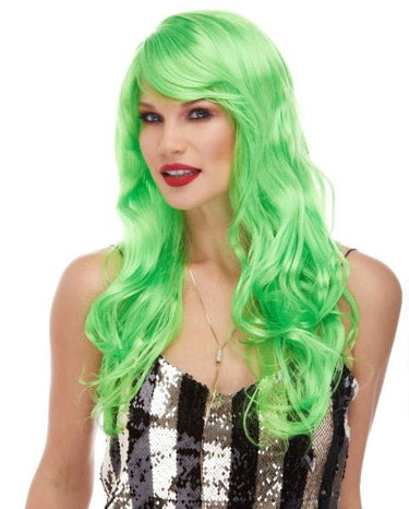 WESTBAY - Perruque Haut de Gamme - Longue Burlesque Verte - Party Shop