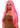 Leg Avenue - Perruque Longue Droite Raie Milieu Rose - Party Shop