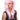 WESTBAY - Perruque Haut de Gamme -  Rocker Rose - Party Shop
