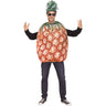 Pineapple adult costume with printed yellow tunic and green leafy hat – lightweight and fun fruit outfit for Halloween or tropical-themed parties- FunWorld - Party Shop