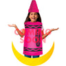 Child wearing pink Crayola crayon costume – fun and colorful Halloween outfit for kids and school dress-up days - Inspirit - Party Shop