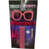 Pink disco party costume kit for adults with gem shades, earrings, headband, bracelet and glitter scarf – 70s retro outfit - KBW Global - Party Shop