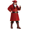Plus size Captain Blackheart pirate costume with coat, jabot, belt, and hat – fits up to 6'2"/300 lbs – ideal for Halloween or pirate-themed cosplay - FunWorld - Party shop