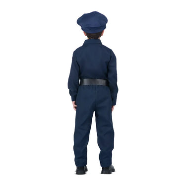 Police costume for kids with cap, shirt, pants and belt with holster. Perfect for Halloween, carnival, cosplay, themed birthday parties and school plays. - MOM - Party Shop