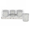 Amscan - Porte-Bougie En Verre (3) - Argent - Party Shop