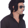 WESTBAY - Premium men's black pompadour wig – vintage 1950s Elvis-style hairpiece, ideal for costumes, cosplay, and retro-themed parties. - Party Shop