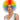 WESTBAY - Rainbow clown wig with colorful curly hair – fun Halloween or circus costume wig for adults - Party Shop