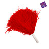 Red cheerleader pom poms 37 cm set of 2 – perfect costume accessory for Halloween, carnival, sports theme party or cheerleader cosplay - MOM - PArty Shop