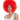 WESTBAY - Red clown wig with bold curls – Halloween horror or circus costume wig for adults- Party Shop