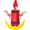 Child wearing red Crayola crayon costume – vibrant and fun Halloween outfit for kids, great for school events and color-themed parties - Inspirit - Party Shop