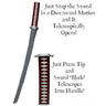 Retractable katana extending to 27 inches – ninja or samurai Halloween costume accessory - FunWolrd - Party shop